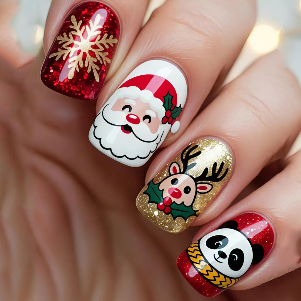 1Creative Christmas Art Nails Miroken
