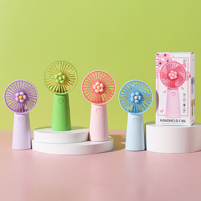 1Flower-Themed Handheld Cooling Fan Miroken