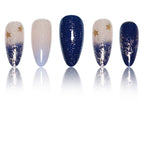 1Stiletto Press-On Nail Art Extensions with Starry Designs Miroken