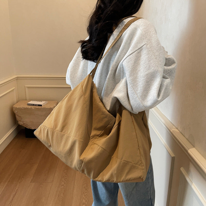 1Textured Fabric Shoulder Hobo Bag Miroken