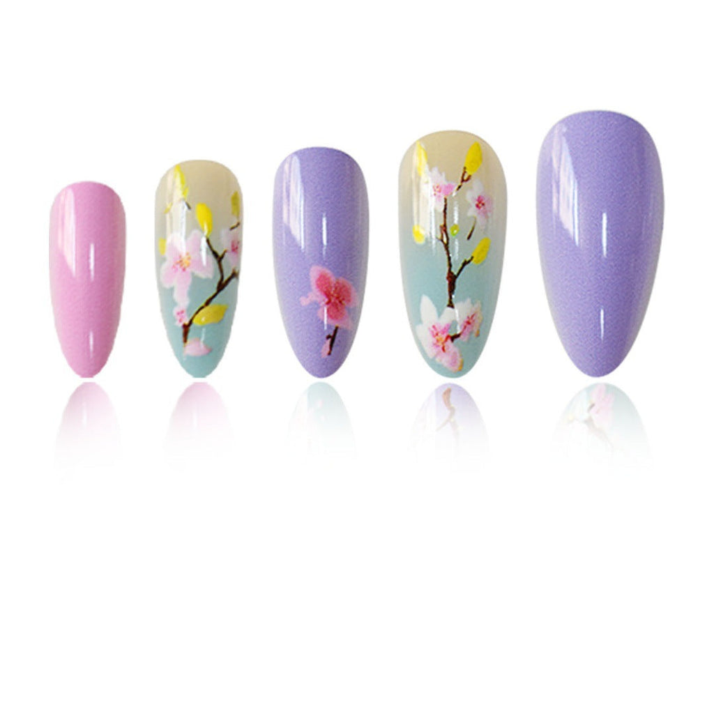 1Artistic Floral Press-On Nail Enhancements Miroken