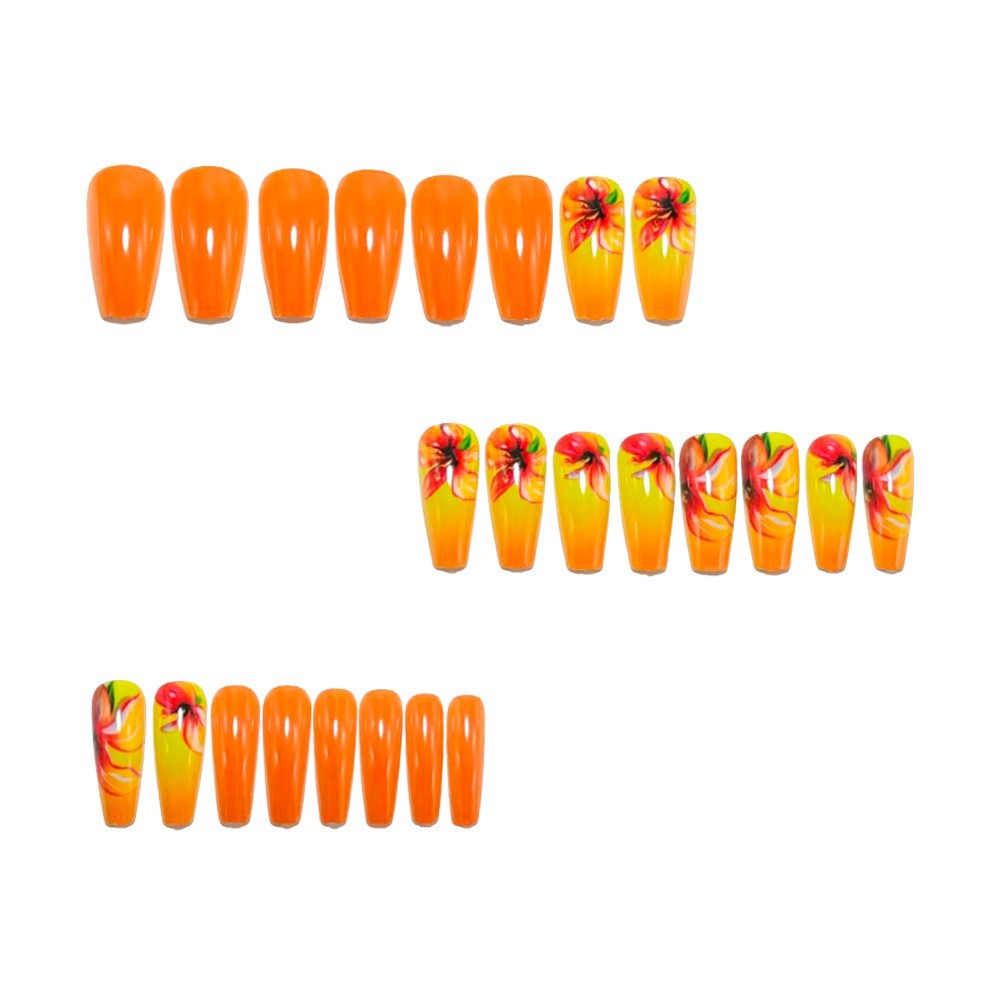 1Artificial nails with elaborate floral design Miroken