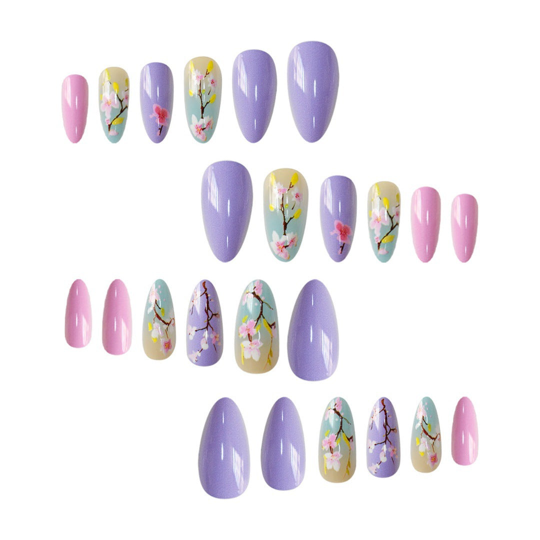 1Artistic Floral Press-On Nail Enhancements Miroken