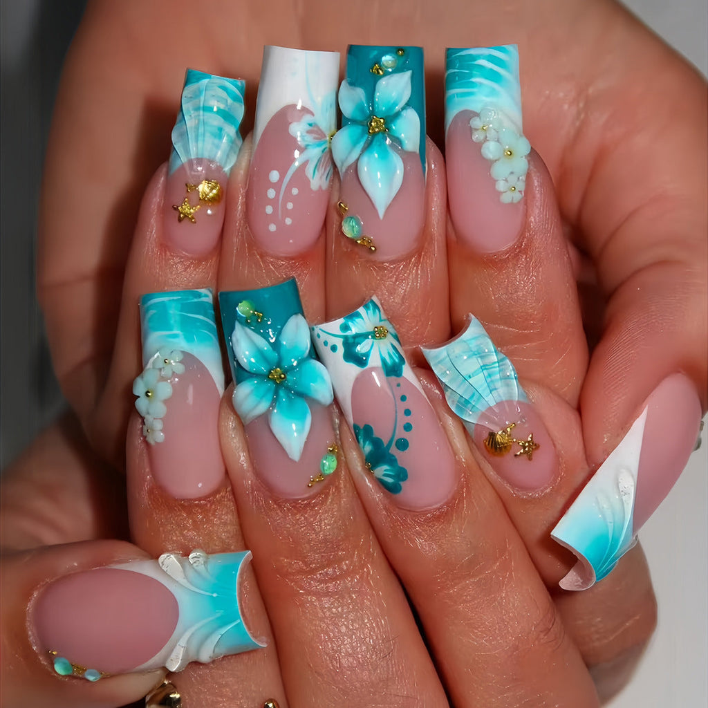 1Floral Art Press-On Nails Miroken