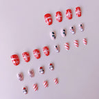 1Artificial nail set with winter motifs and glamorous Christmas designs Miroken