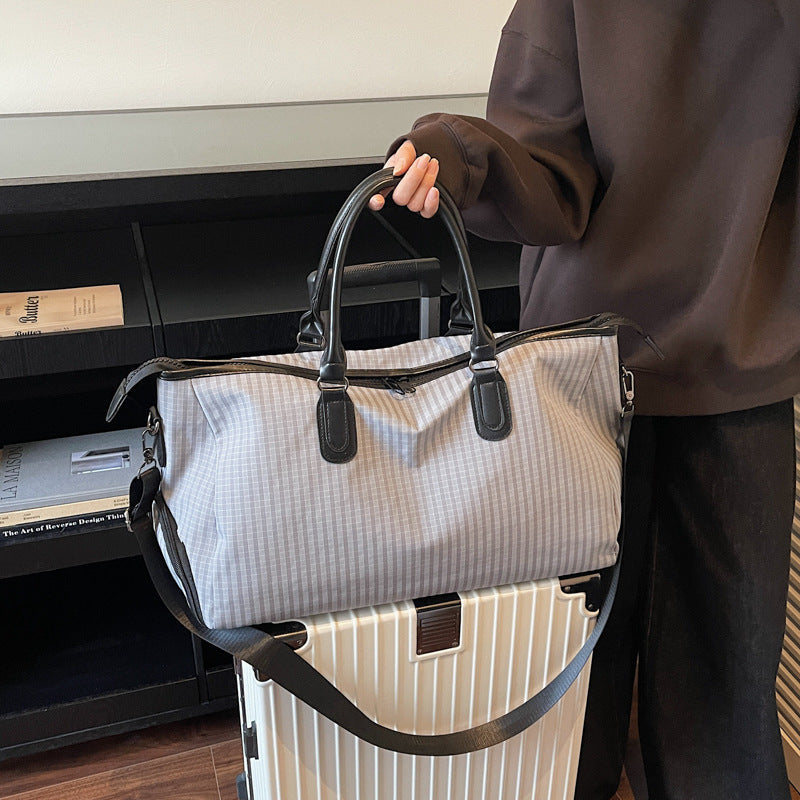 1Sporty Travel Bag With Stylish Checkered Pattern Miroken