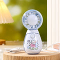 1Ladies portable hand fan with misting air function and cute animal design Miroken