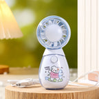 1Ladies portable hand fan with misting air function and cute animal design Miroken