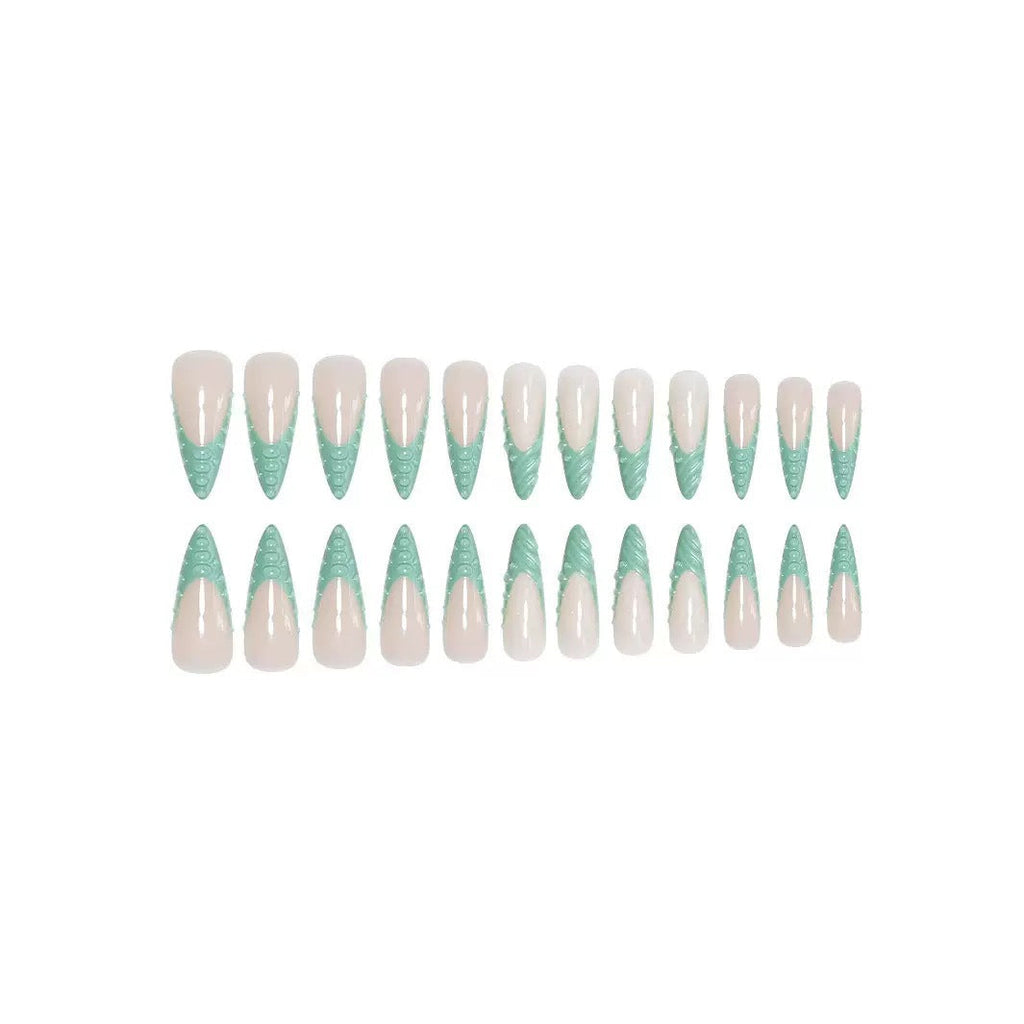 1Artistic Shell-Inspired Press-On Nail Extensions Miroken