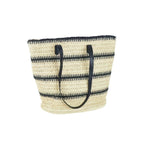 1Handmade beach bag with striking leather handles Miroken