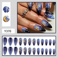 1Artificial Nails in Elegant Winter Design with Sparkling Accents Miroken