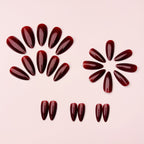 1Artificial nails with shiny stiletto design Miroken