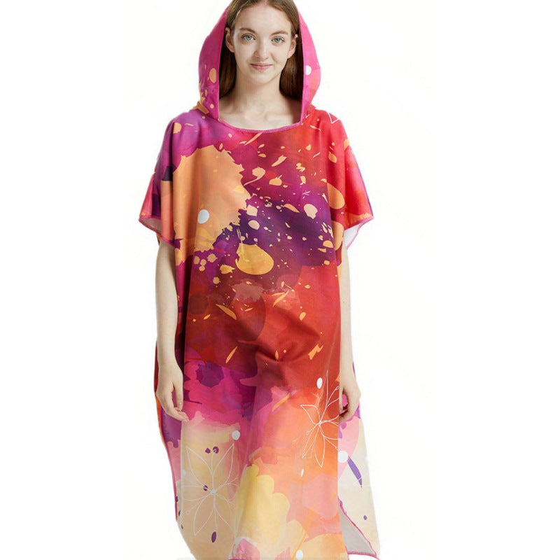 1Badeponcho with stylish design and practical hood Miroken