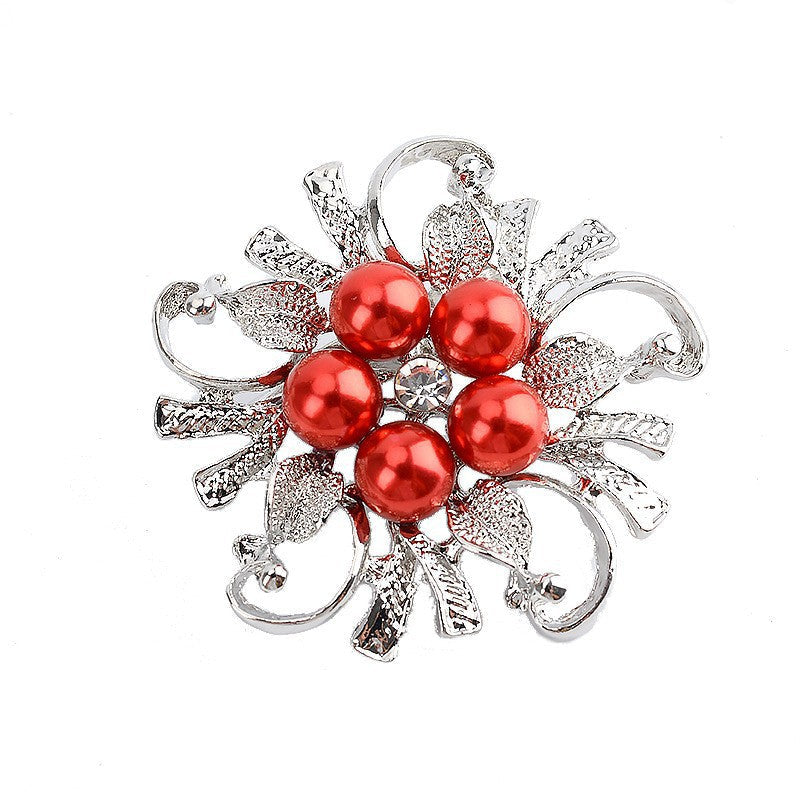 1Glamorous brooch with pearl set Miroken