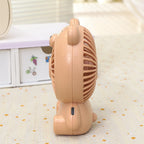 1Ladies portable hand fan in cute bear design Miroken