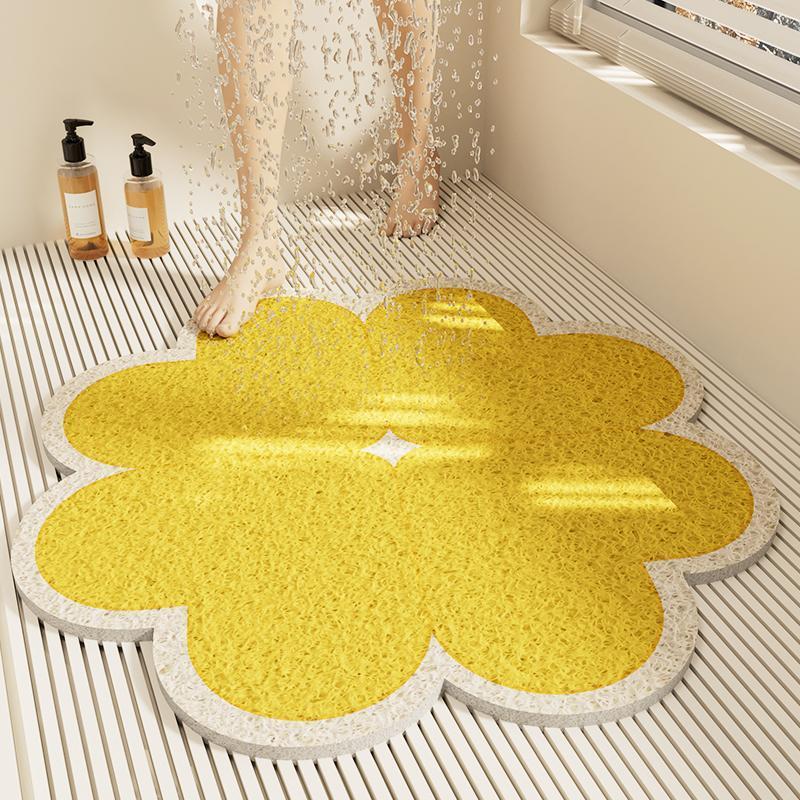 1Floral Design Bath Mat Miroken