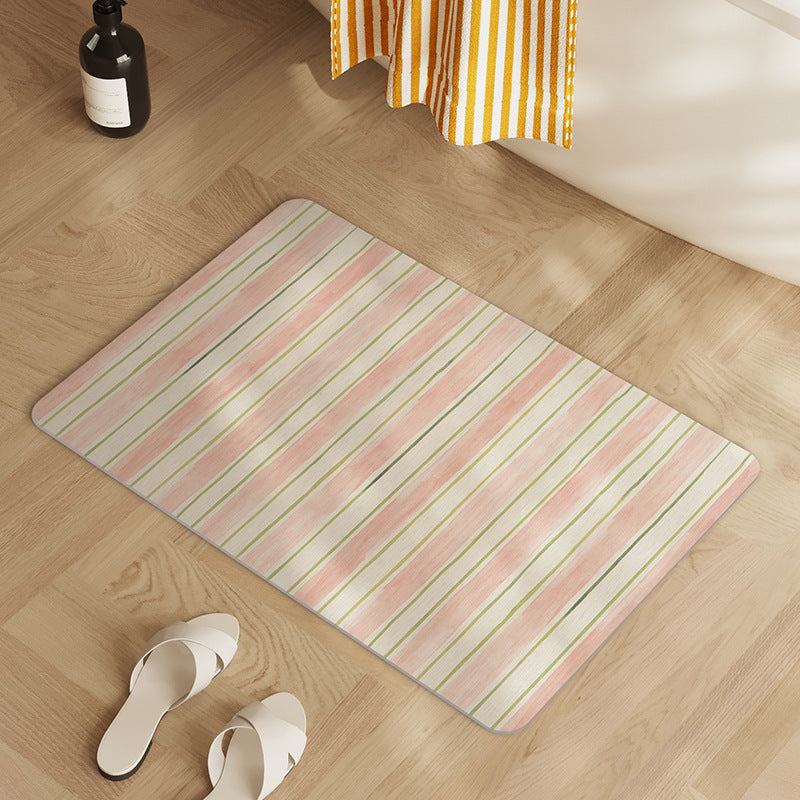 1Soft Cotton Striped Bath Mat