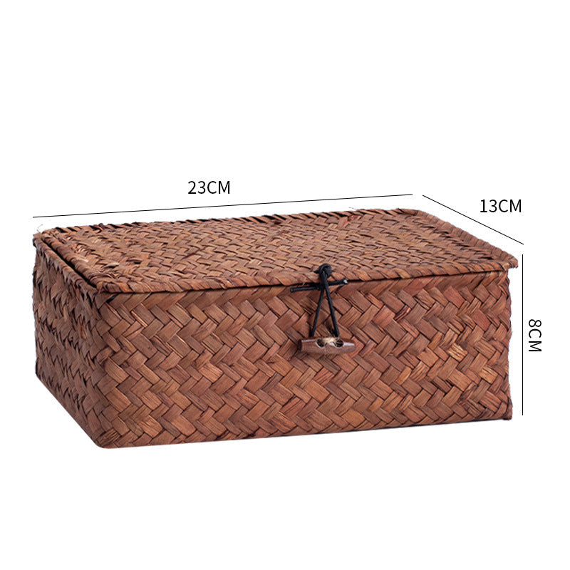 1Handwoven Storage Box with Lid Miroken