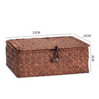 1Handwoven Storage Box with Lid Miroken