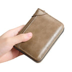 1Premium Leather Zippered Wallet Miroken