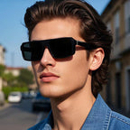 1Men's Oversized Rectangular Sunglasses Miroken