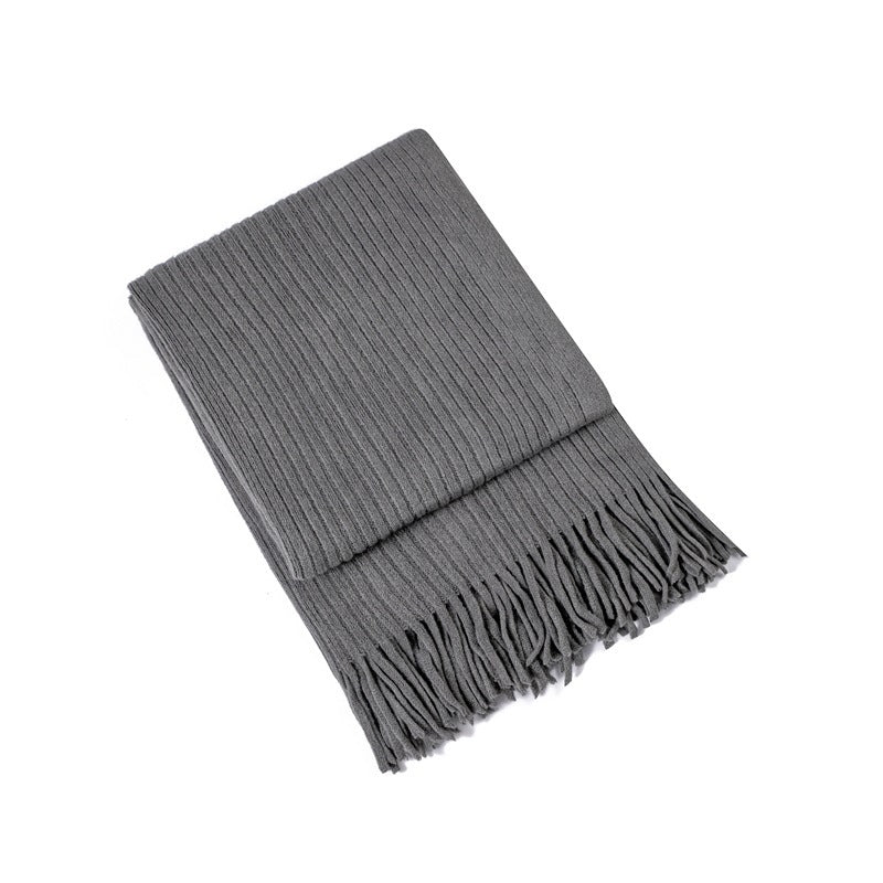 1Luxurious Textured Knit Fringe Throw Blanket Miroken