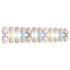 1Acrylic nail set with colorful star motifs and modern accents Miroken