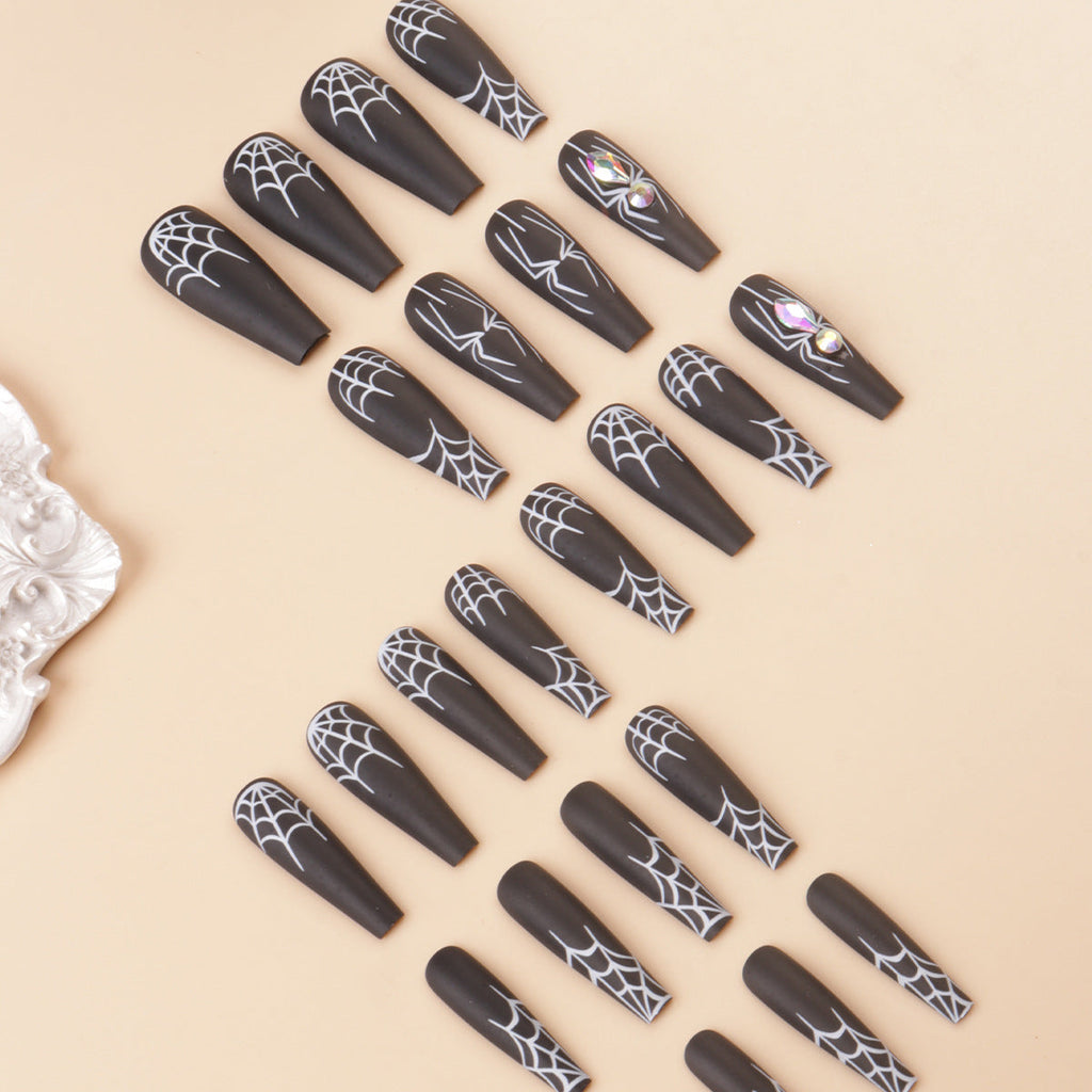 1Artistic Spider-Themed Press-On Nails Miroken