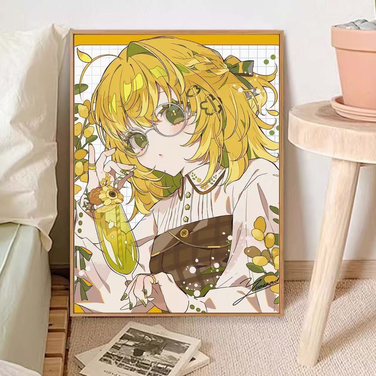 1Whimsical Anime-Inspired Canvas Art Print Miroken