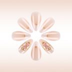 1Elegant Floral Gel Nail Art Miroken