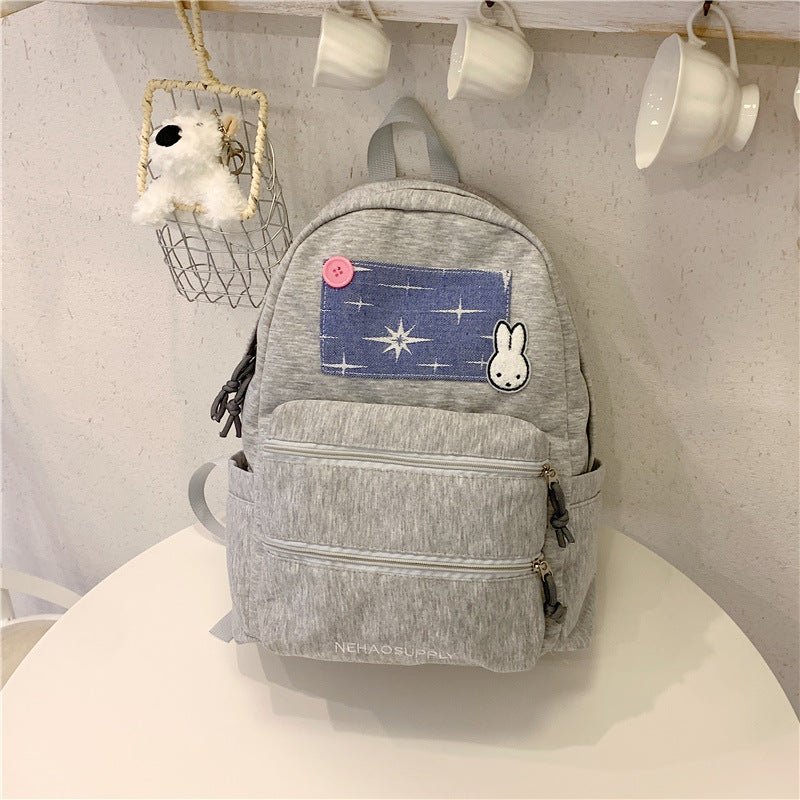 1Cute Illustrated Bunny Backpack