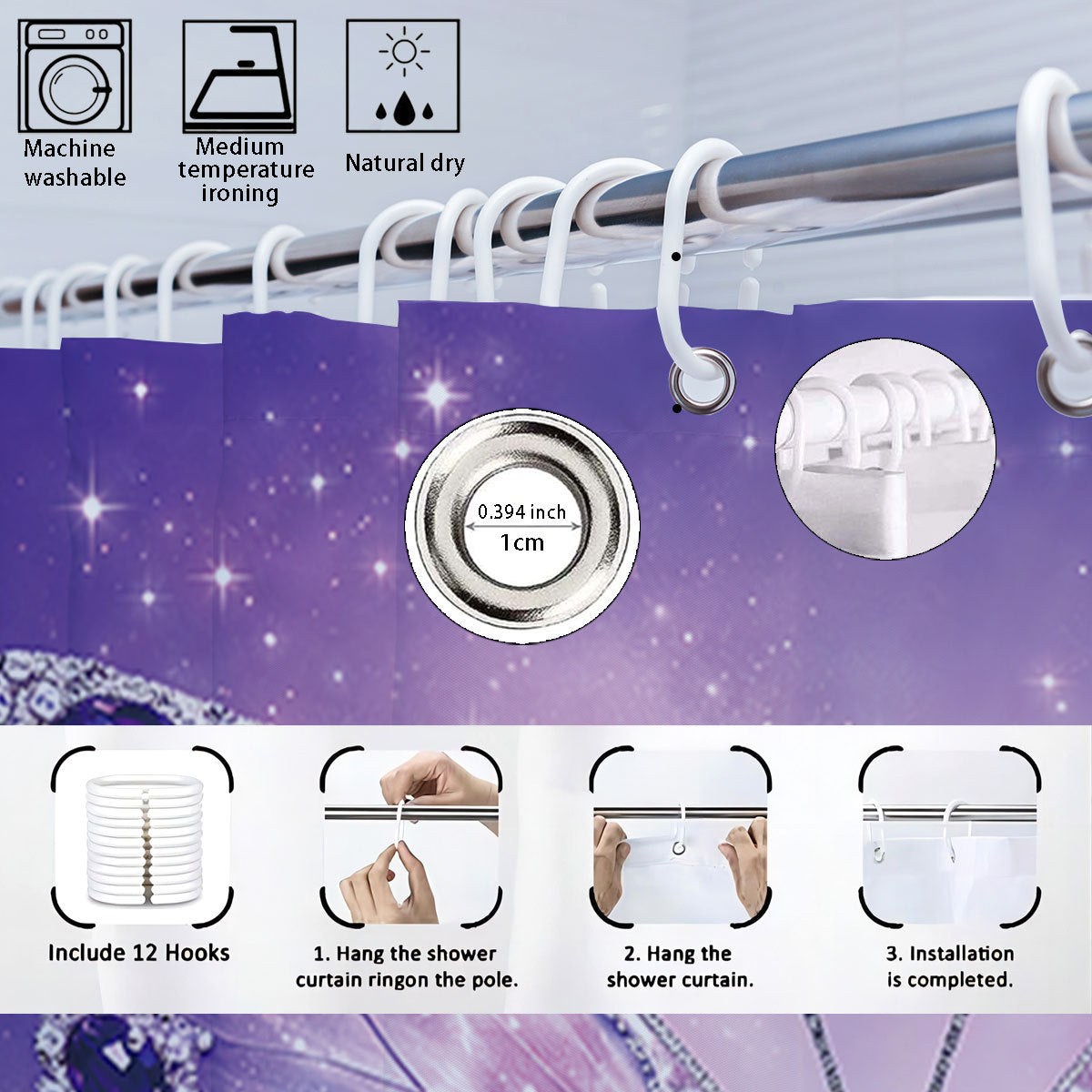 1Bunny-Themed Digital Bathroom Decor Set Miroken