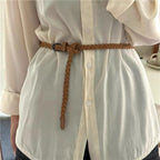 1Braided Leather Belt Miroken