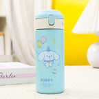 1Women's insulated drinking bottle with cute dog design and practical flip cap Miroken