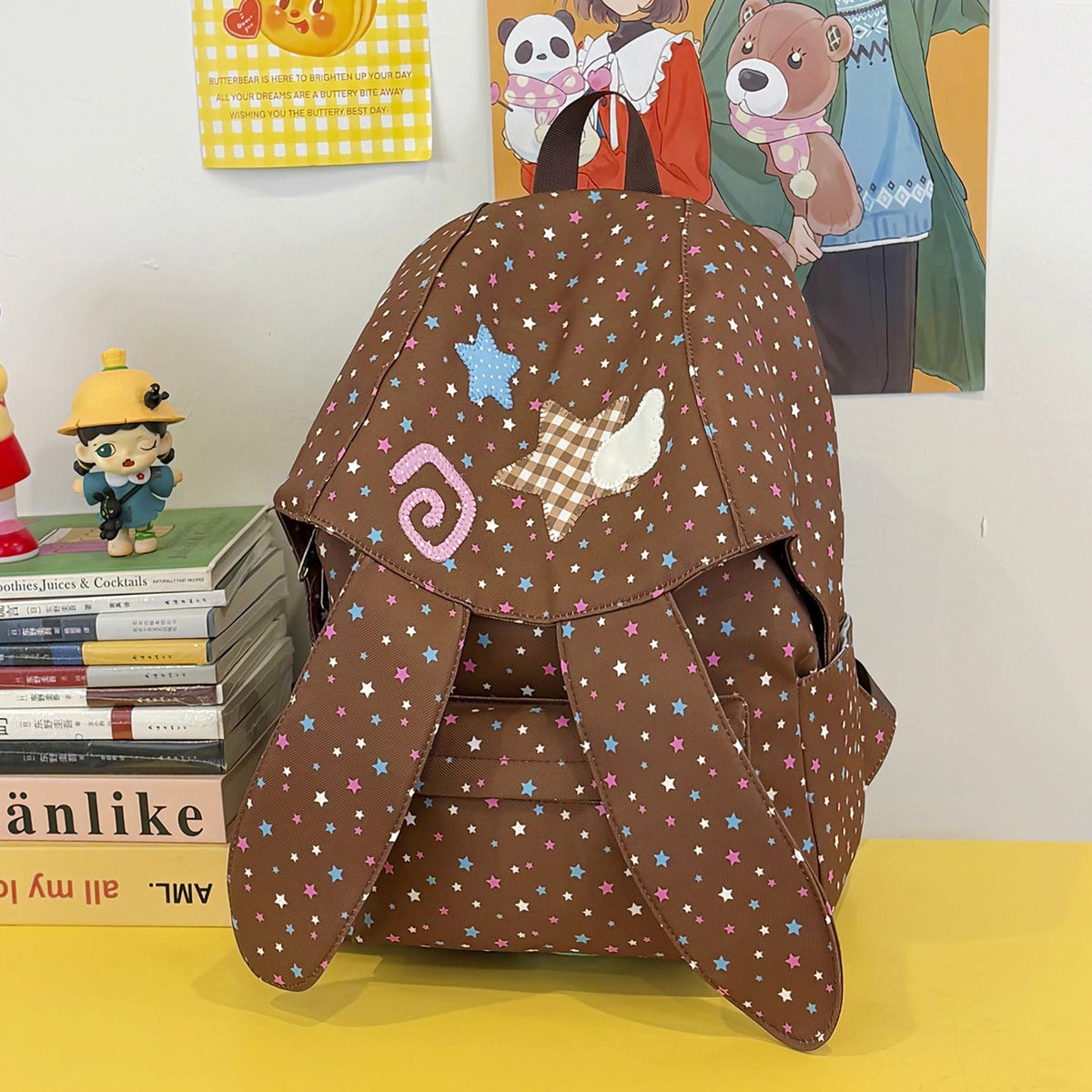 1Cute Bunny Ear Patterned Backpack