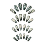 1Art nails with impressive forest motif Miroken
