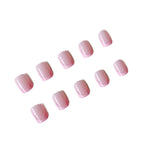 1Artificial nail set with modern French tips and elegant shine Miroken
