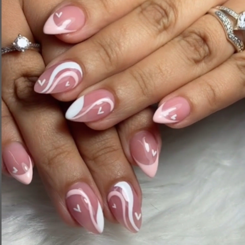 1Artistic Heart-Design Press-On Nails Miroken