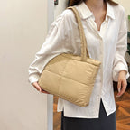 1Stylish Quilted Tote Bag Miroken