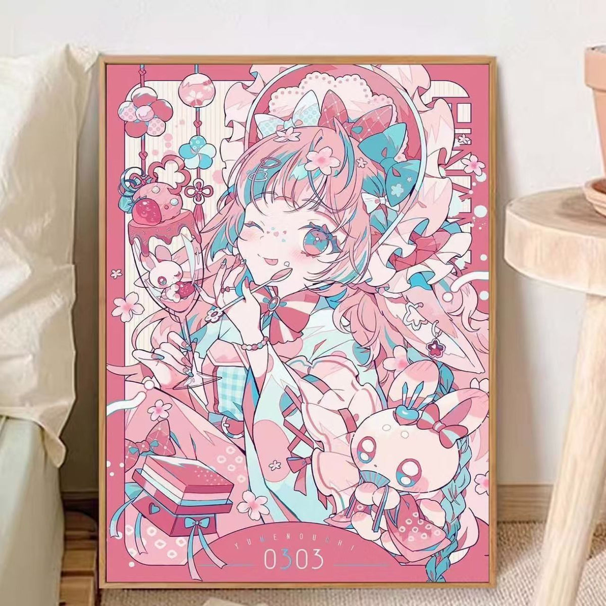 1Whimsical Anime-Inspired Canvas Art Print Miroken