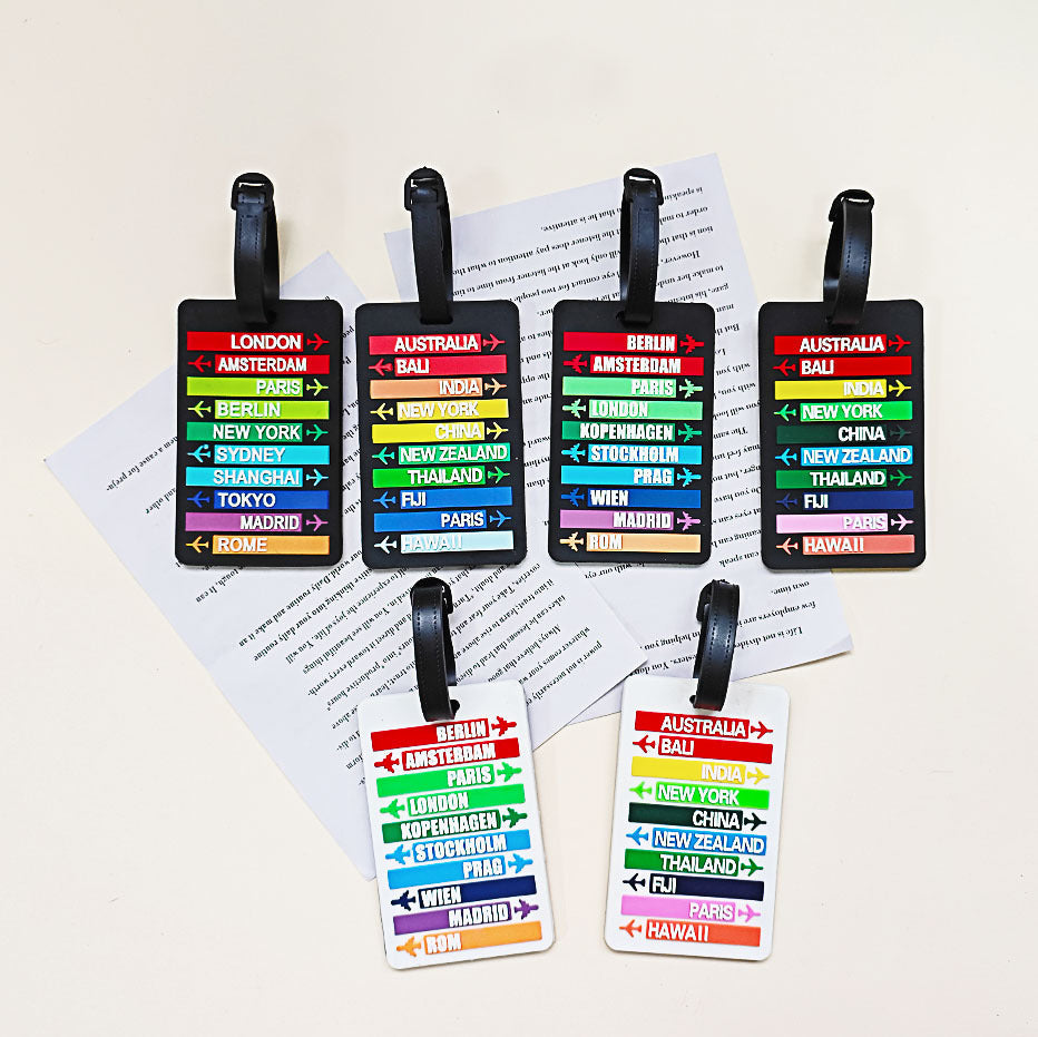 1Unisex Travel-Themed Luggage Tag Miroken