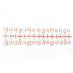 1Premium Decorative Press-On Nail Set with Floral Accents Miroken