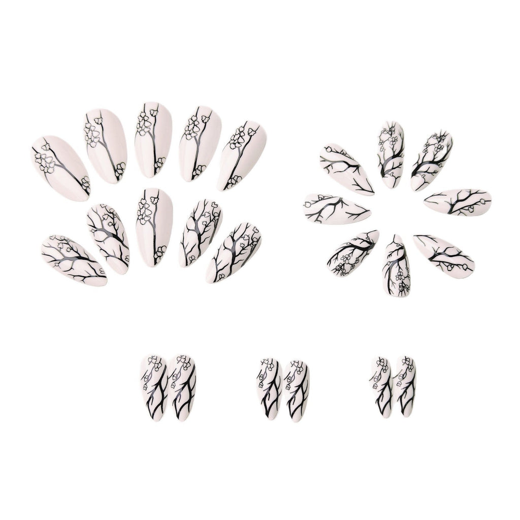 1Artificial nails with elegant floral design Miroken