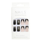1Elegant Press-On Nail Art Set with Geometric Design Miroken