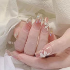 1Artificial nails with elegant French tip design Miroken