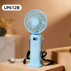 1Portable handheld fan with LED display and USB charging function Miroken