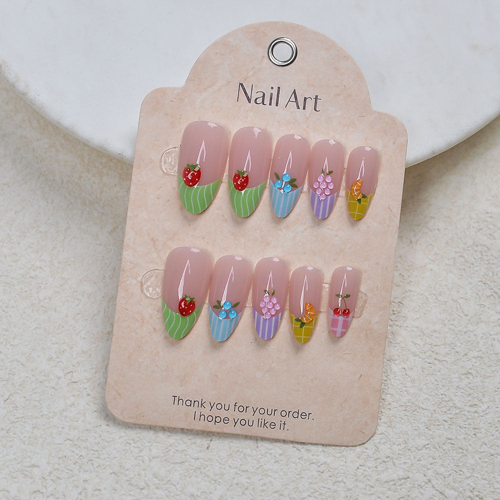 1Fruit-Inspired Artistic Press-On Nail Set Miroken