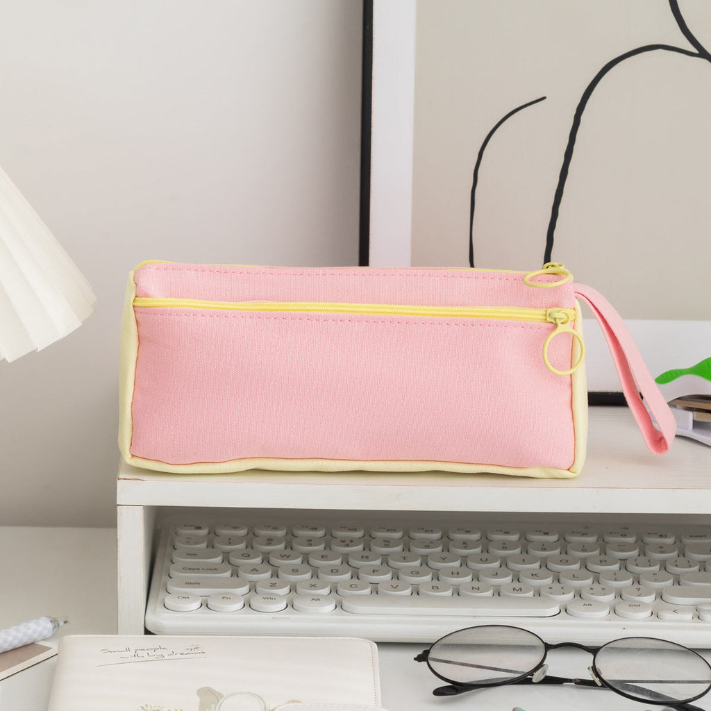 1Durable Double-Zippered Pencil Pouch Miroken