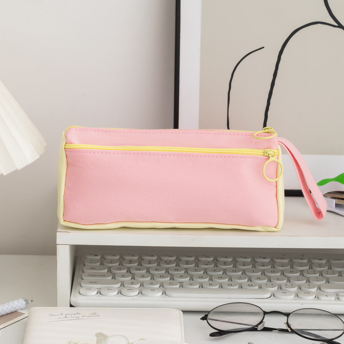1Durable Double-Zippered Pencil Pouch Miroken