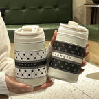 1Ladies' insulated bottle with secure flip closure and charming animal motif Miroken
